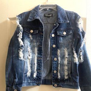 Trill Denim Distressed Jacket Size M